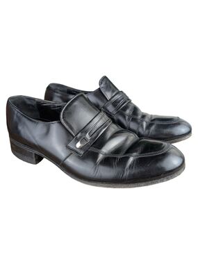 Florsheim Men’s Black Leather Bit Loafers Size 8 Classic Dress Shoes